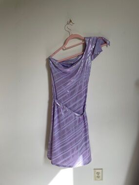 Lilac One-Shoulder vintage  Dress